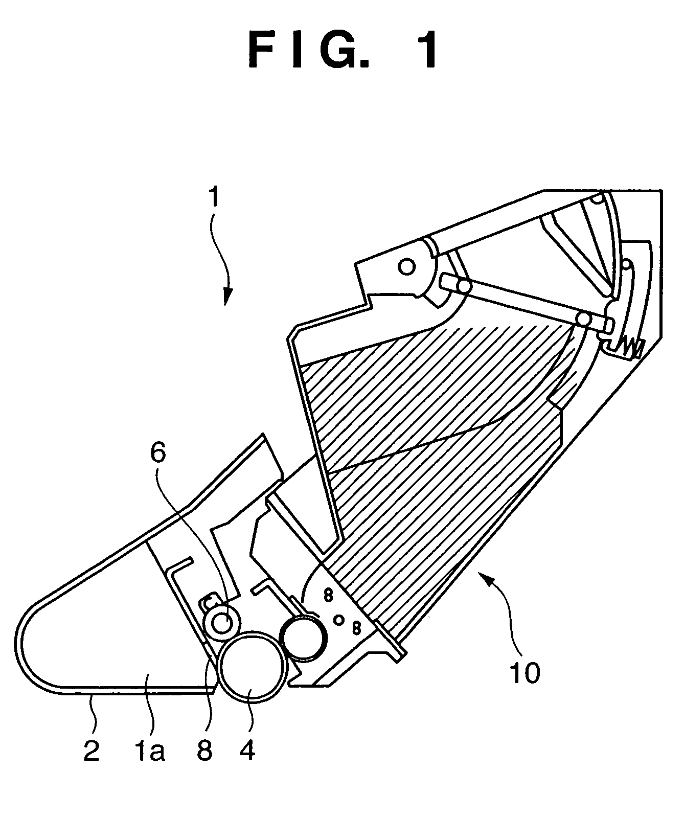 Method of recycling plastic material of process cartridge