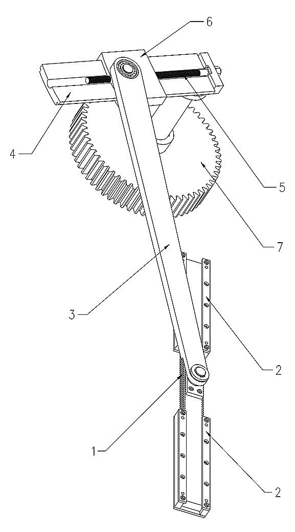 Variable-speed moving mechanism of rack of coiling machine