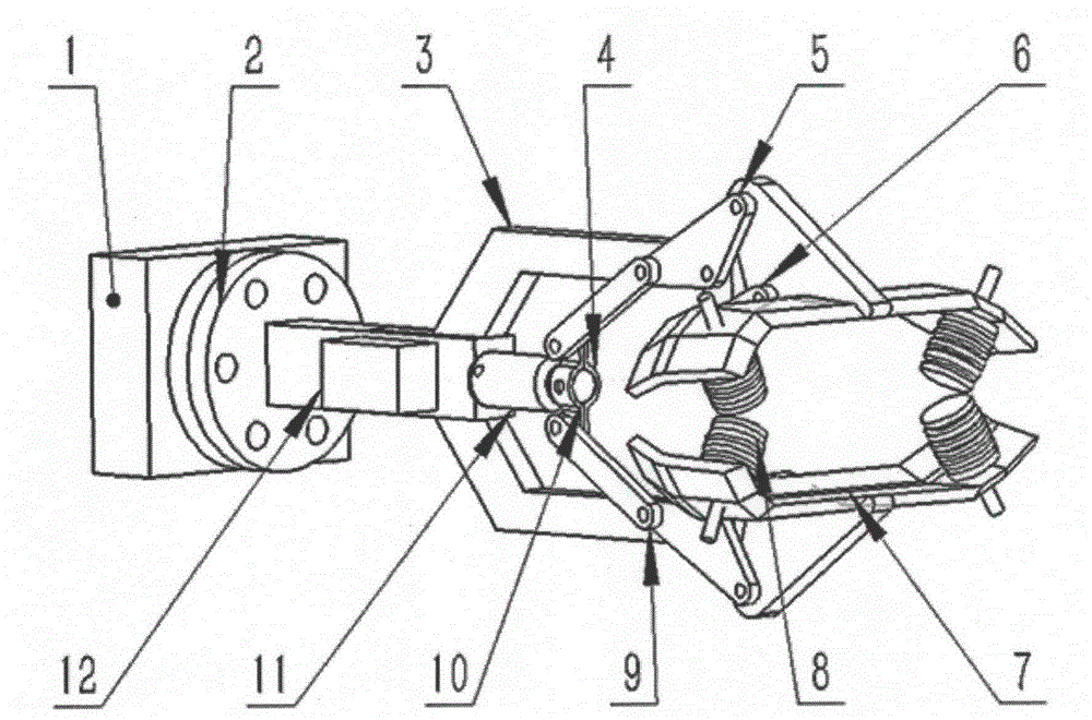 Pneumatic type self-adaptive door opening manipulator