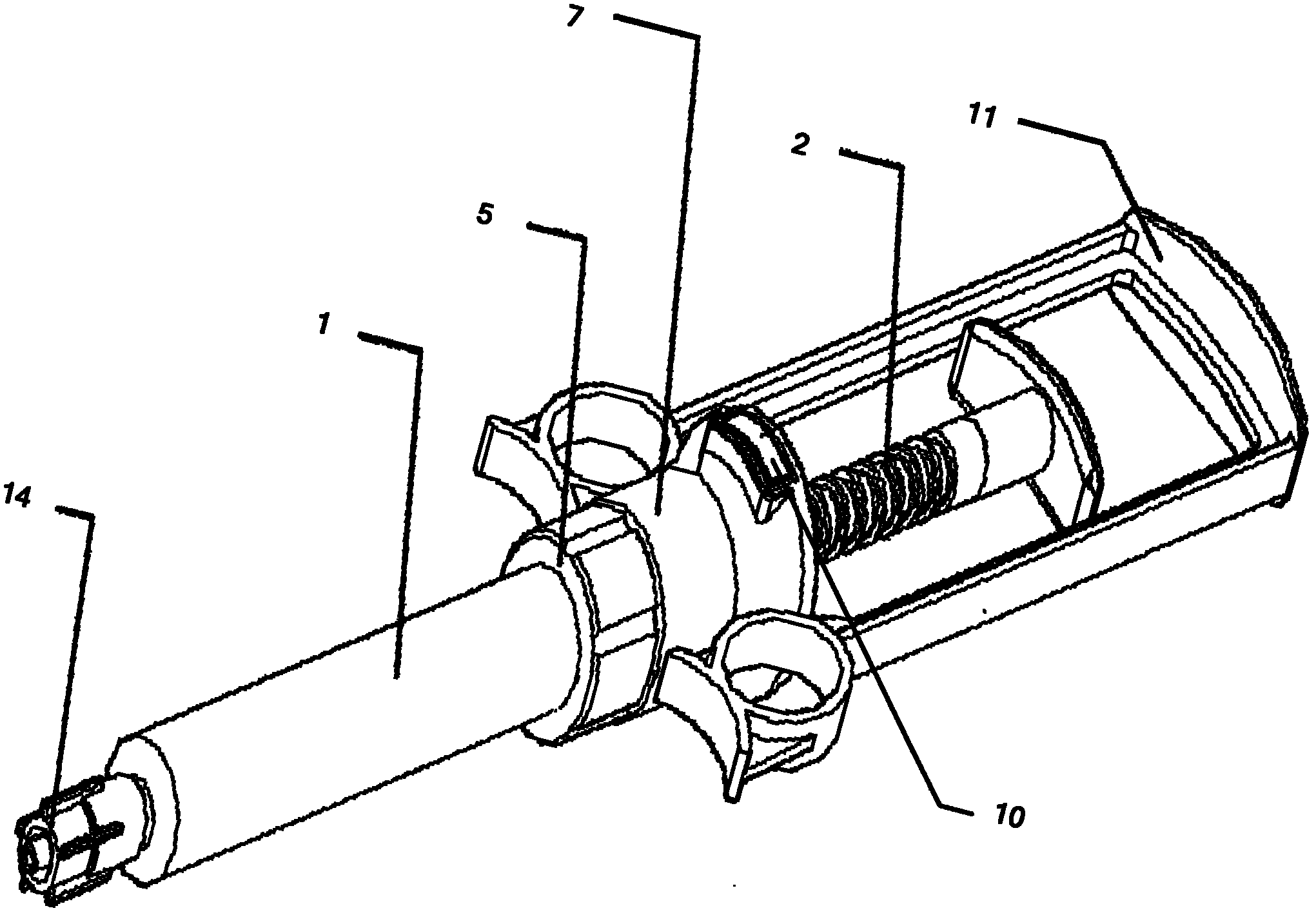 Power-assisted three-ring injection syringe