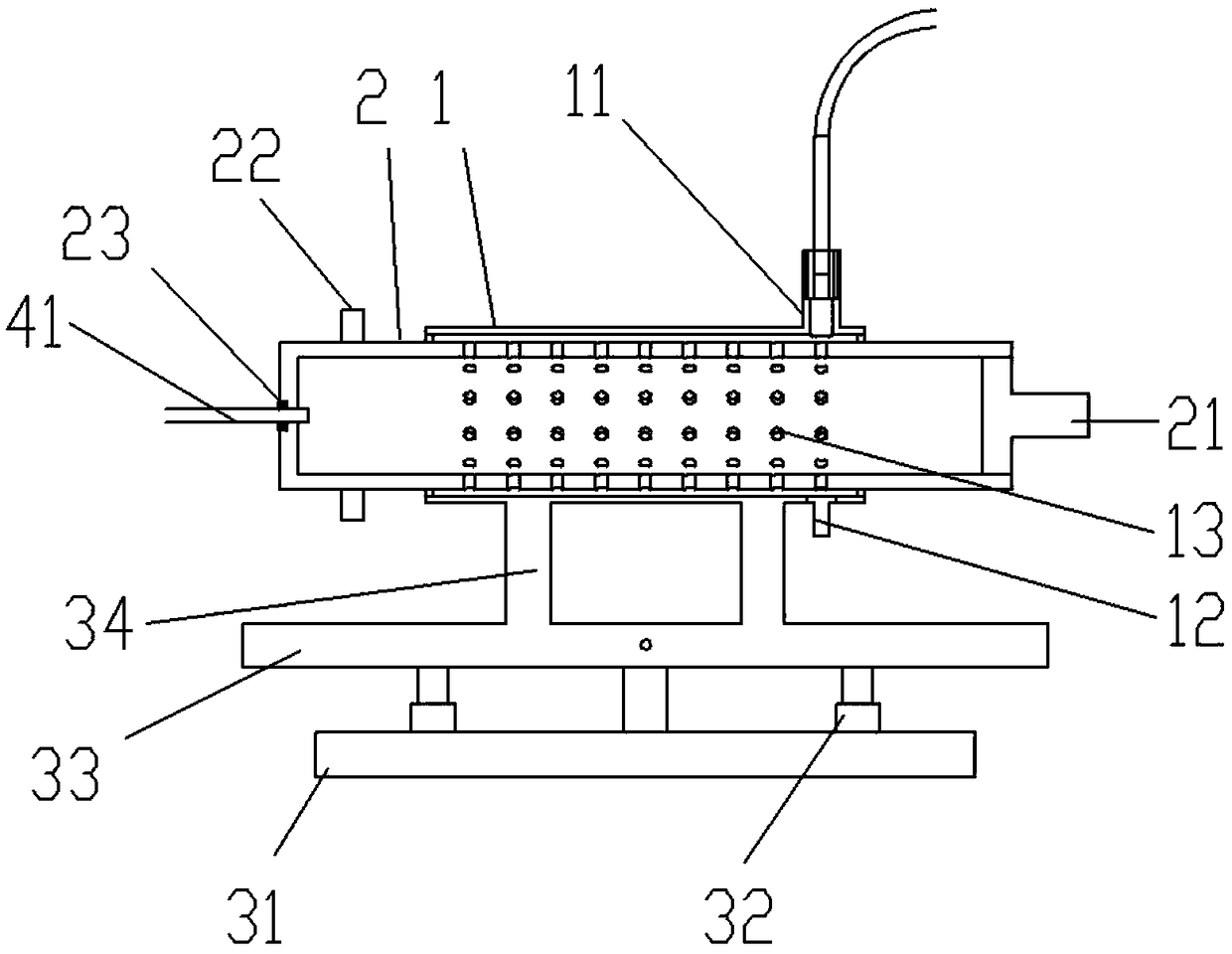 Roller pin coarse grinding device and application method thereof