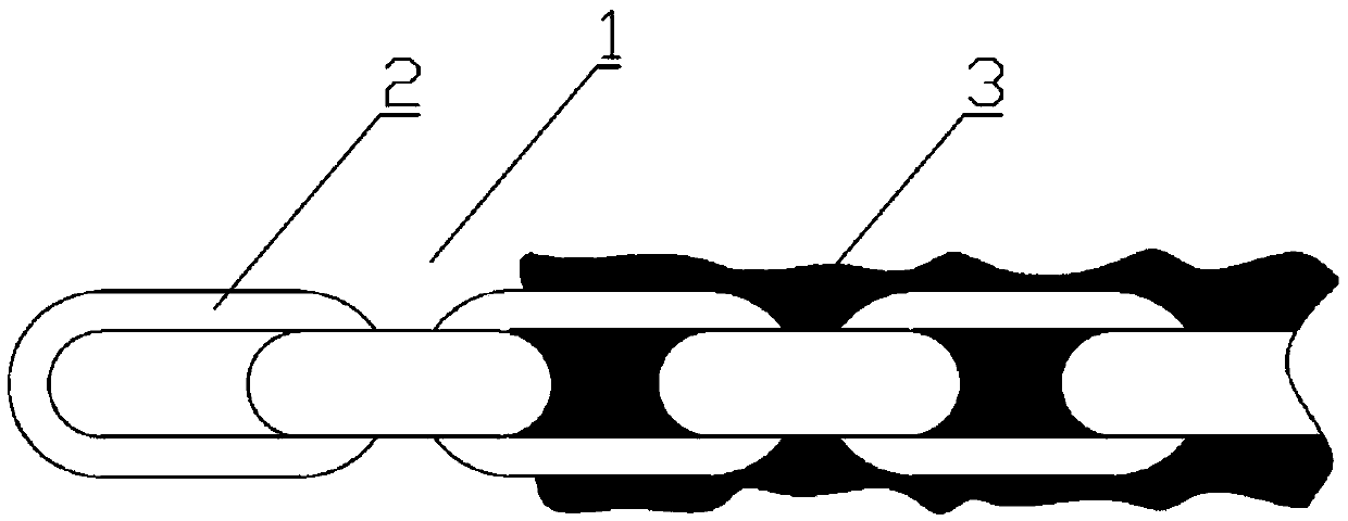 One-time rapid prototyping method for plastic coating of elevator balance compensation chain