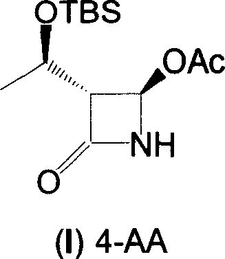 Industrial production process of 3R, 4R-3-[(1R)-tert-butyl dimethyl siloxane ethyl]-4-acetoxyl-2-azetinone