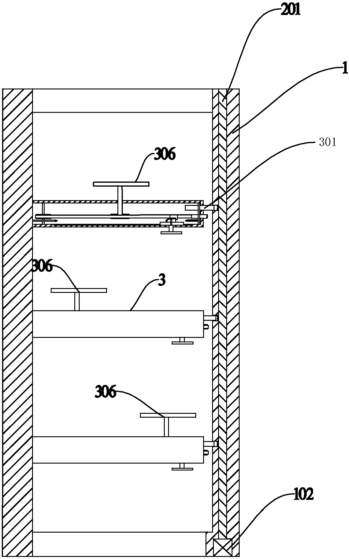 Stasis removal water treatment fixable apparatus