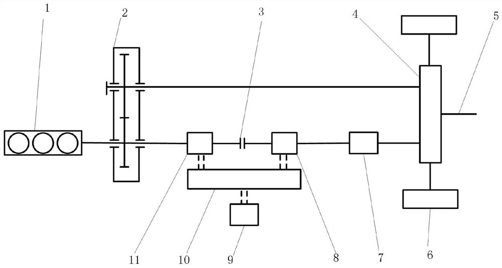 Series-parallel hybrid power tractor power system and tractor