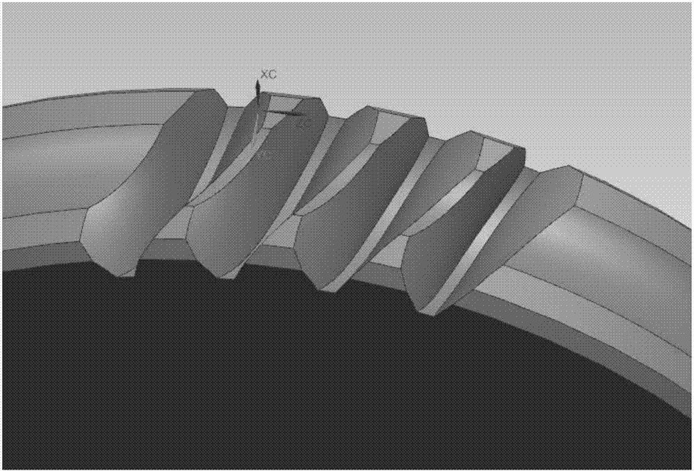 Point contact shape correcting method of Niemain worm gear