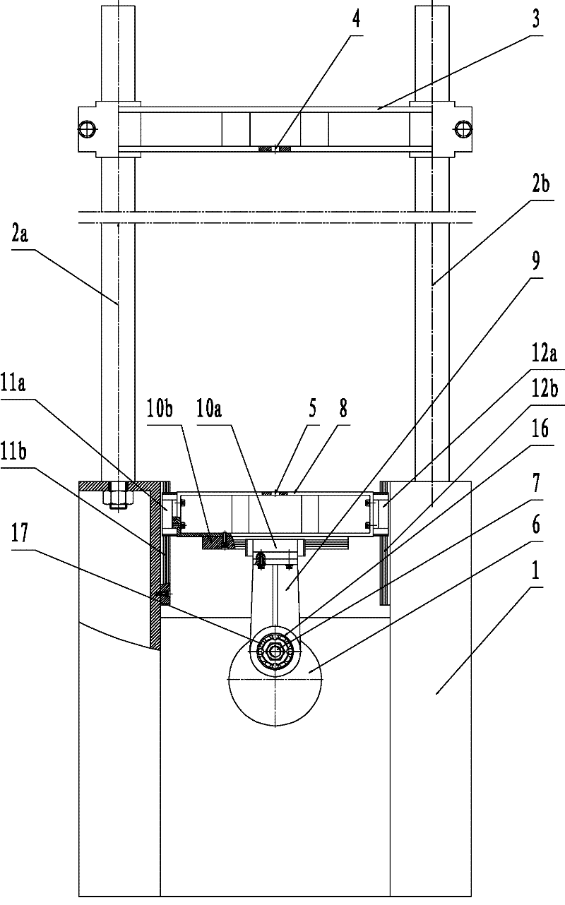 Vehicle shock absorber test-bed by adopting sine transmission device