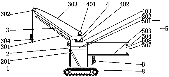 Unloading device for assembly type building installation component