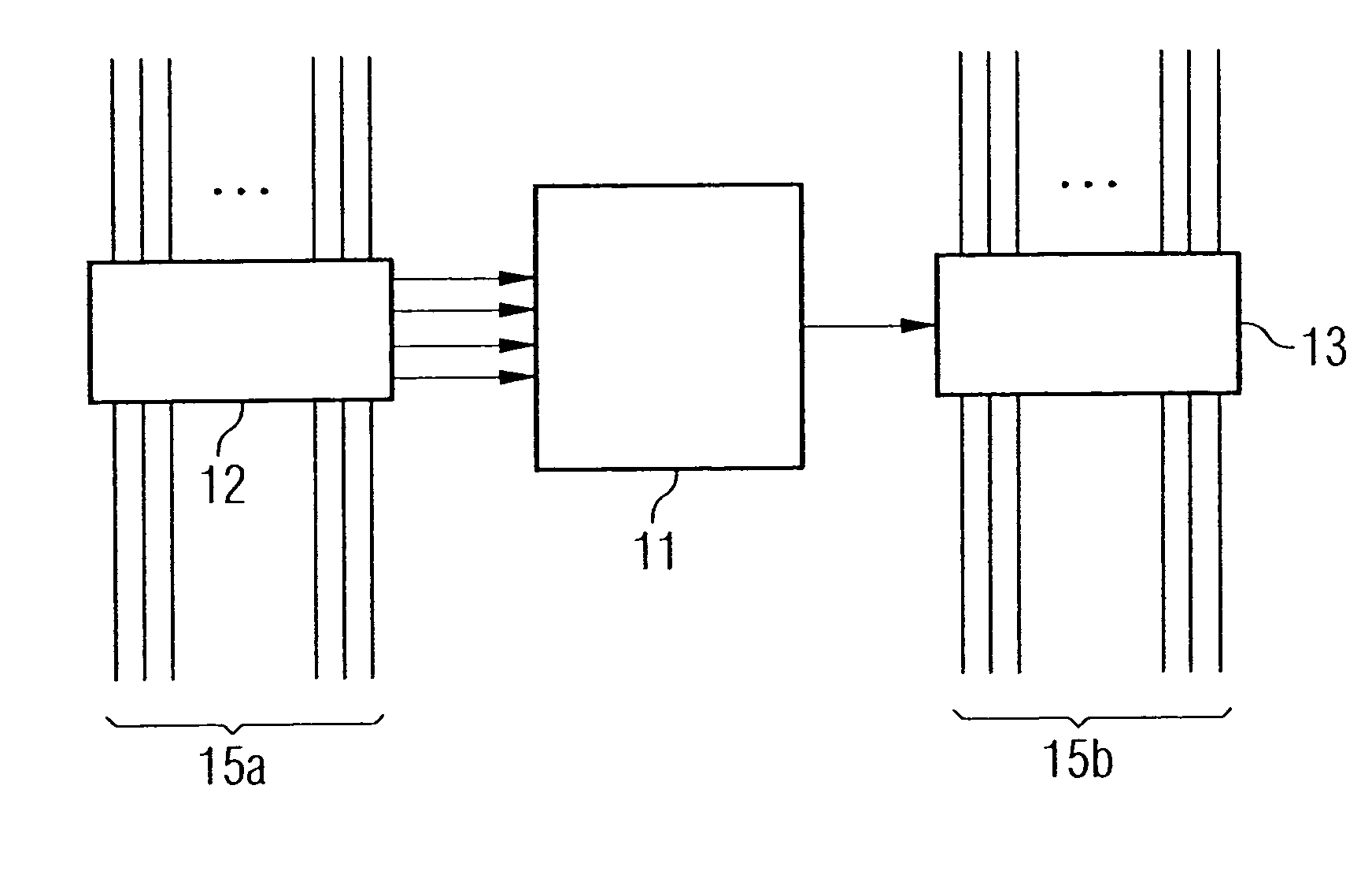 Configurable logic component without a local configuration memory and with a parallel configuration bus