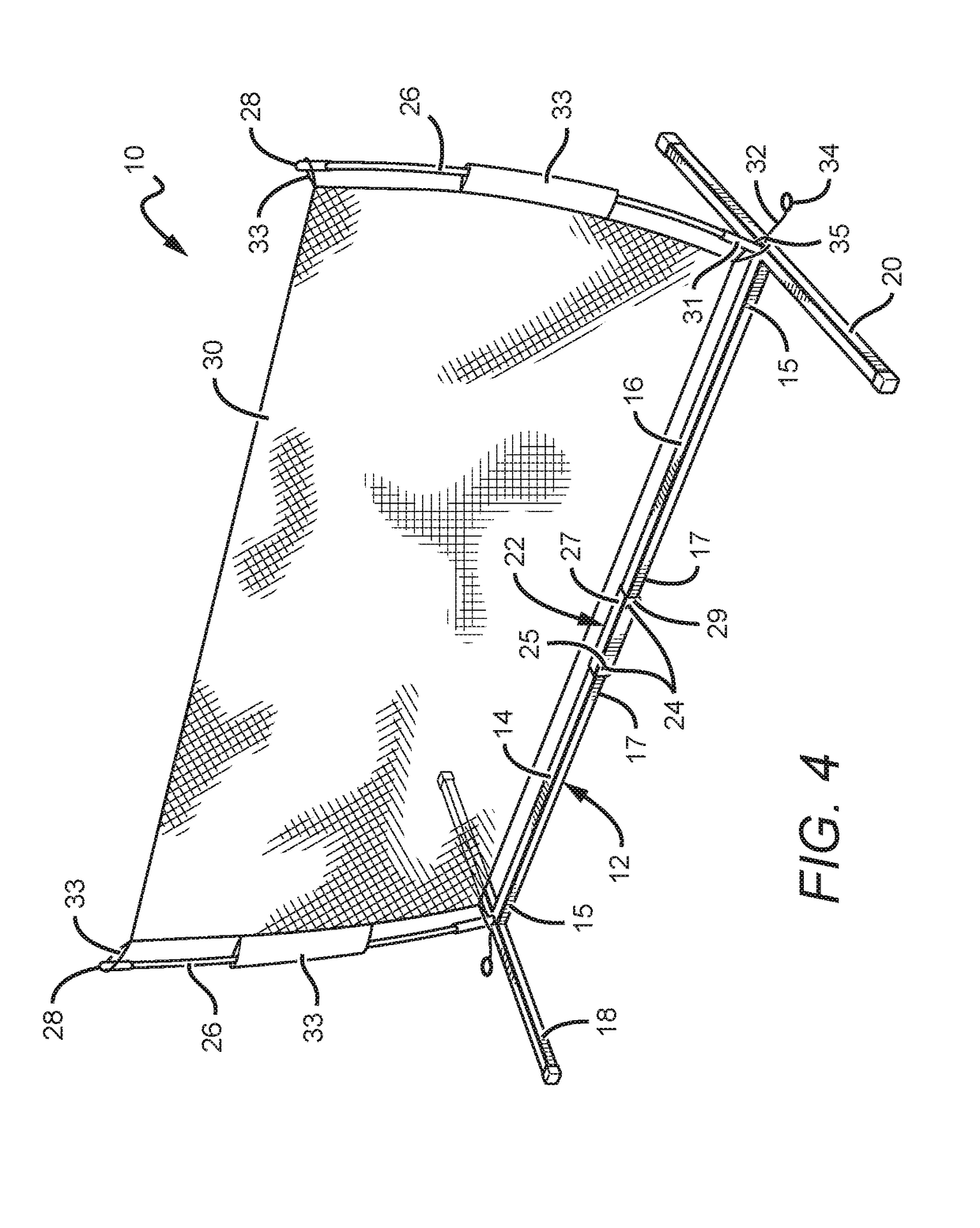 Net structure with a slide hinge apparatus