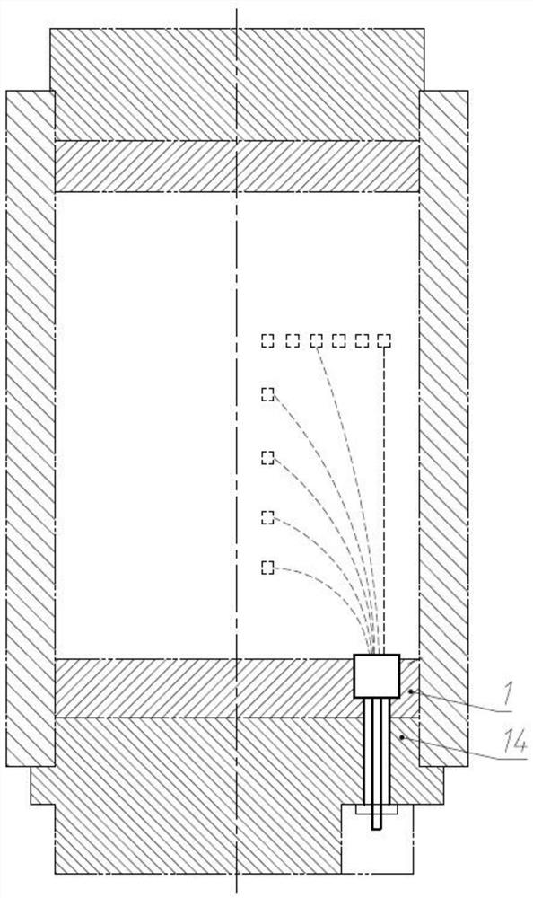 Multi-point temperature measurement leading-out device of hot isostatic press