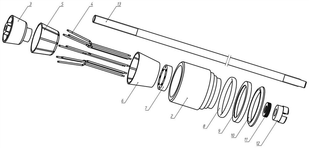 Multi-point temperature measurement leading-out device of hot isostatic press