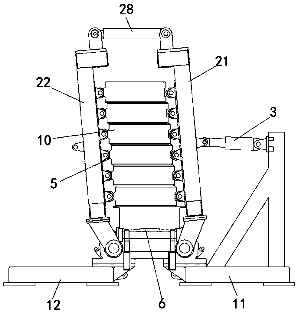Plate snapping machine and aerated concrete blank manufacturing device