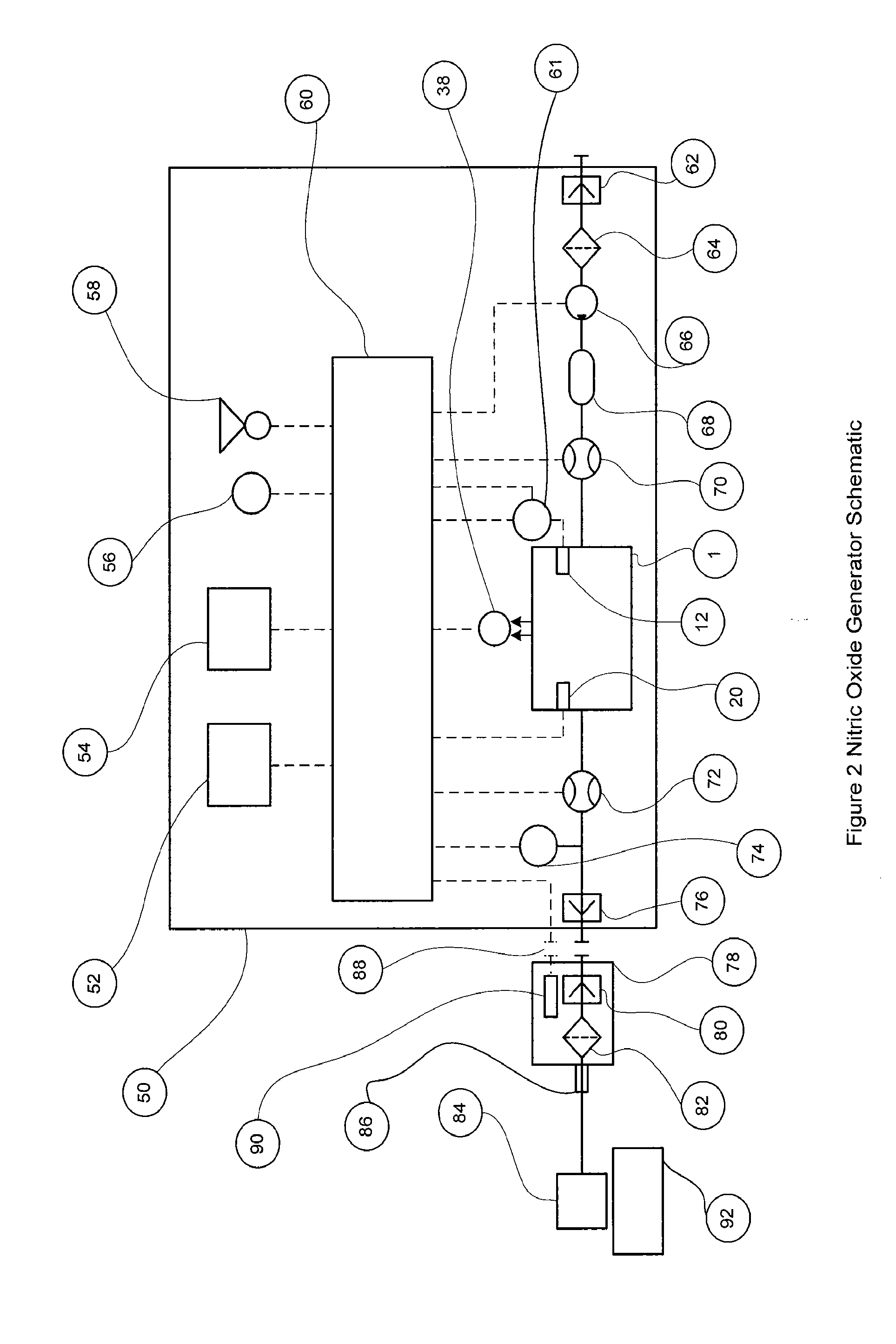 Apparatus and method for generating nitric oxide in controlled and accurate amounts