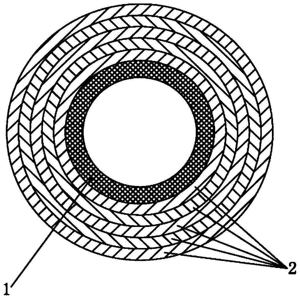 Cable wrapping tape and columnar winding method thereof