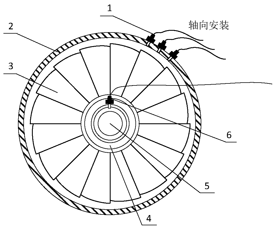 Non-contact type displacement field measuring method and system for rotating blade