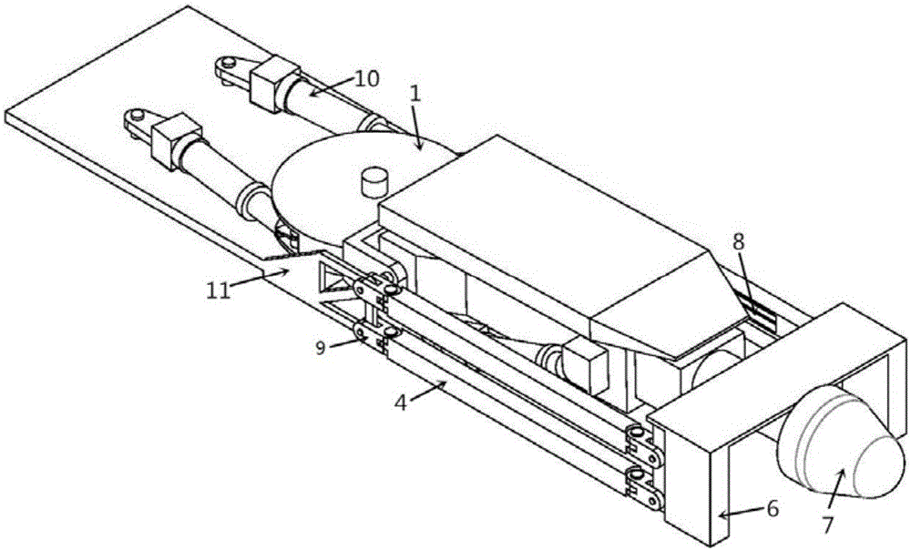 Cantilever linkage auxiliary device and working method and application thereof