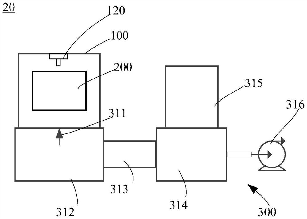 Detection method for internal atmosphere of vacuum packaging device, airtight container and detection equipment