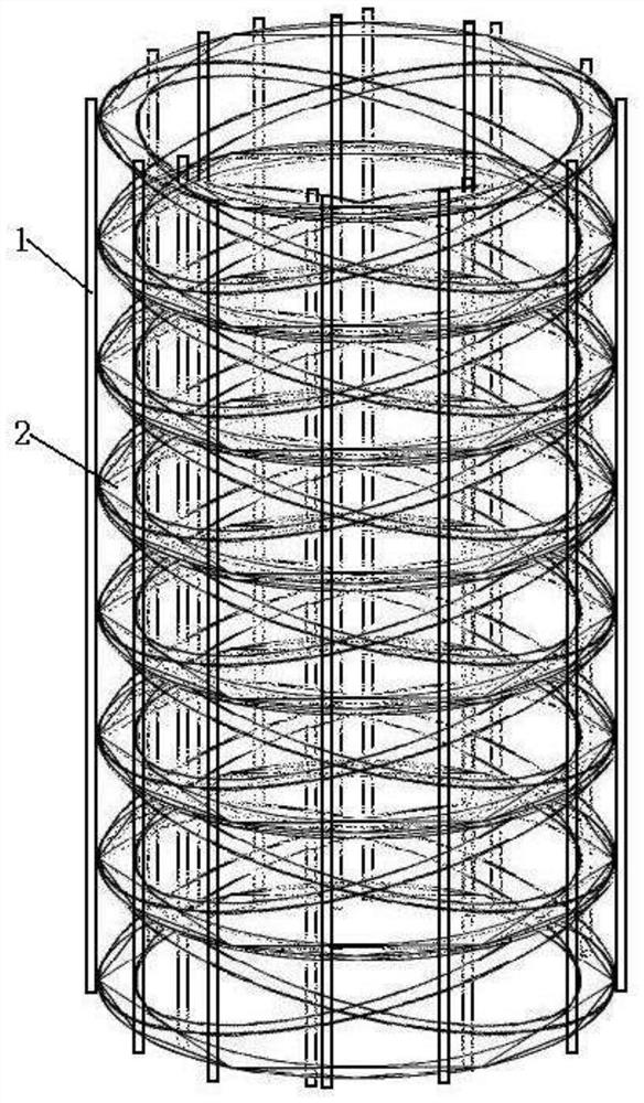 Double-column-cage large-diameter prefabricated tubular pile