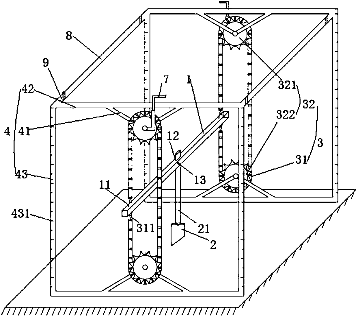 Labor-saving shallow-layer soil sampling device