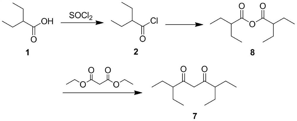 A kind of preparation method of 3,7-diethylnonane-4,6-dione