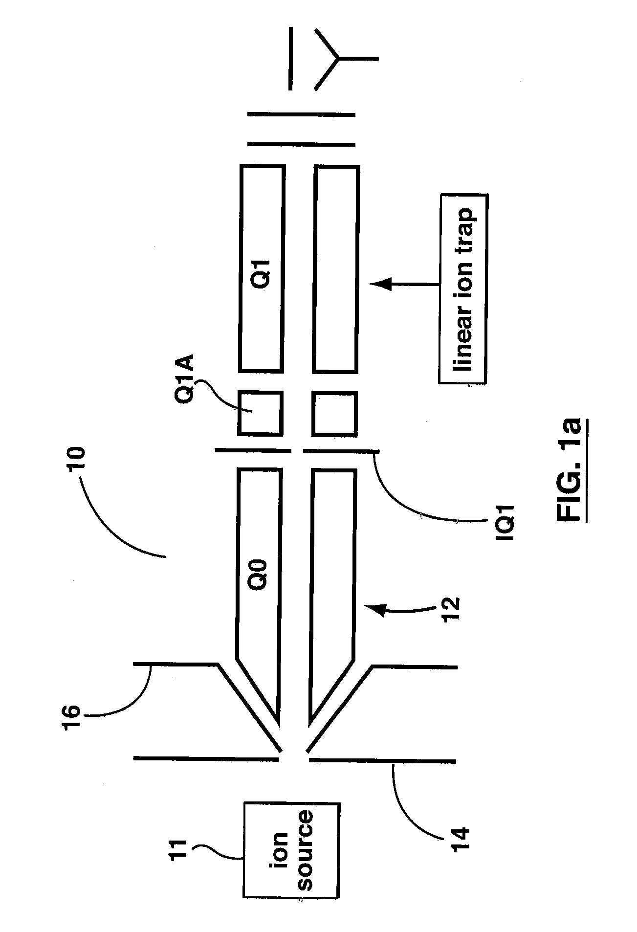 Method of operating a linear ion trap to provide low pressure short time high amplitude excitation with pulsed pressure