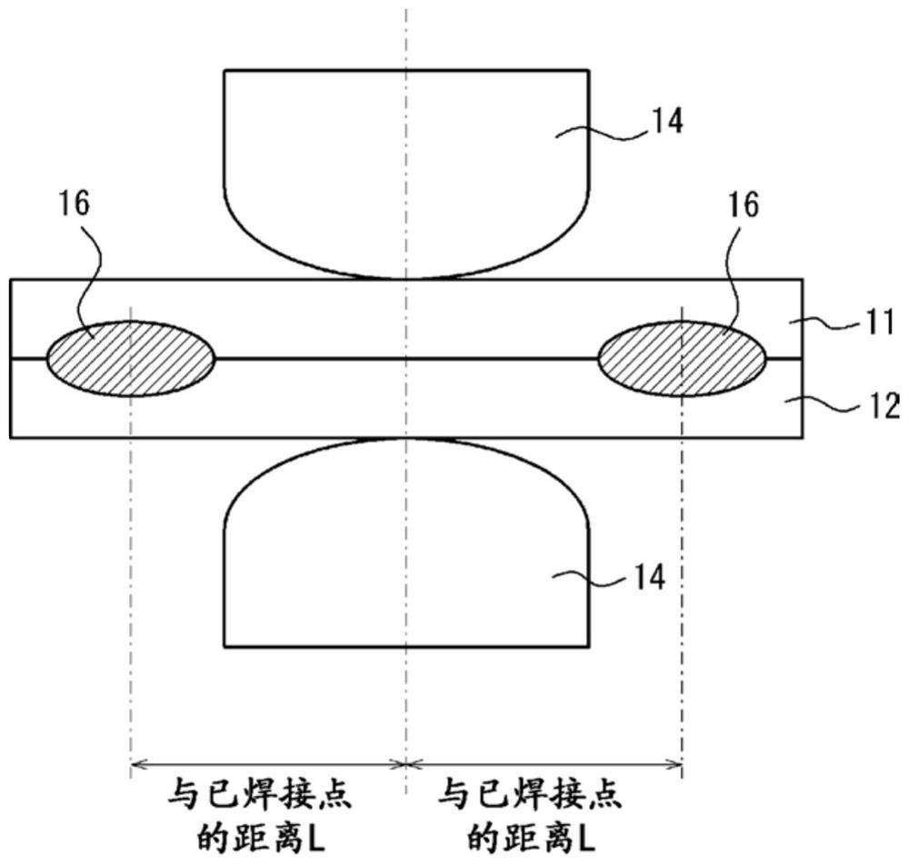 Resistance spot welding method and method of manufacturing welded member