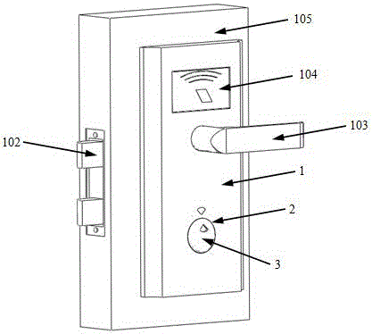 A keyhole protective cover device used on an electronic door lock