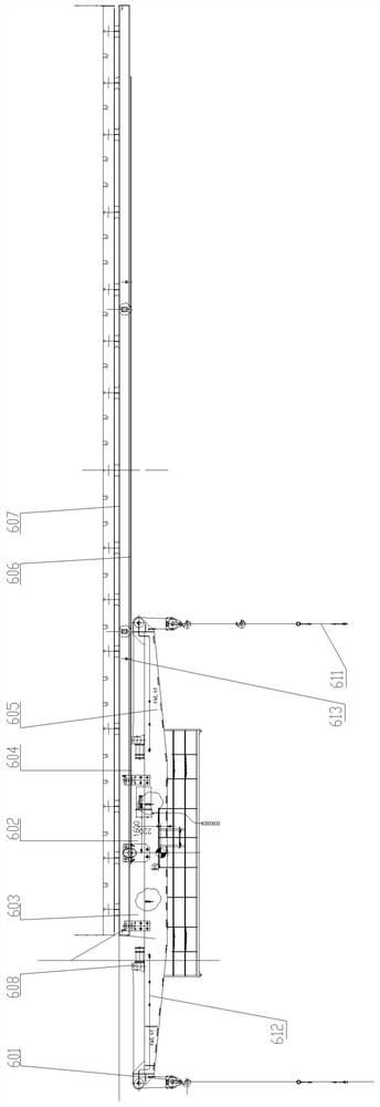 The installation method of the translational crane on the ship