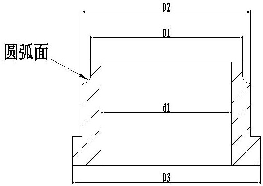 Necking die for water sealing neck machining and necking machining method