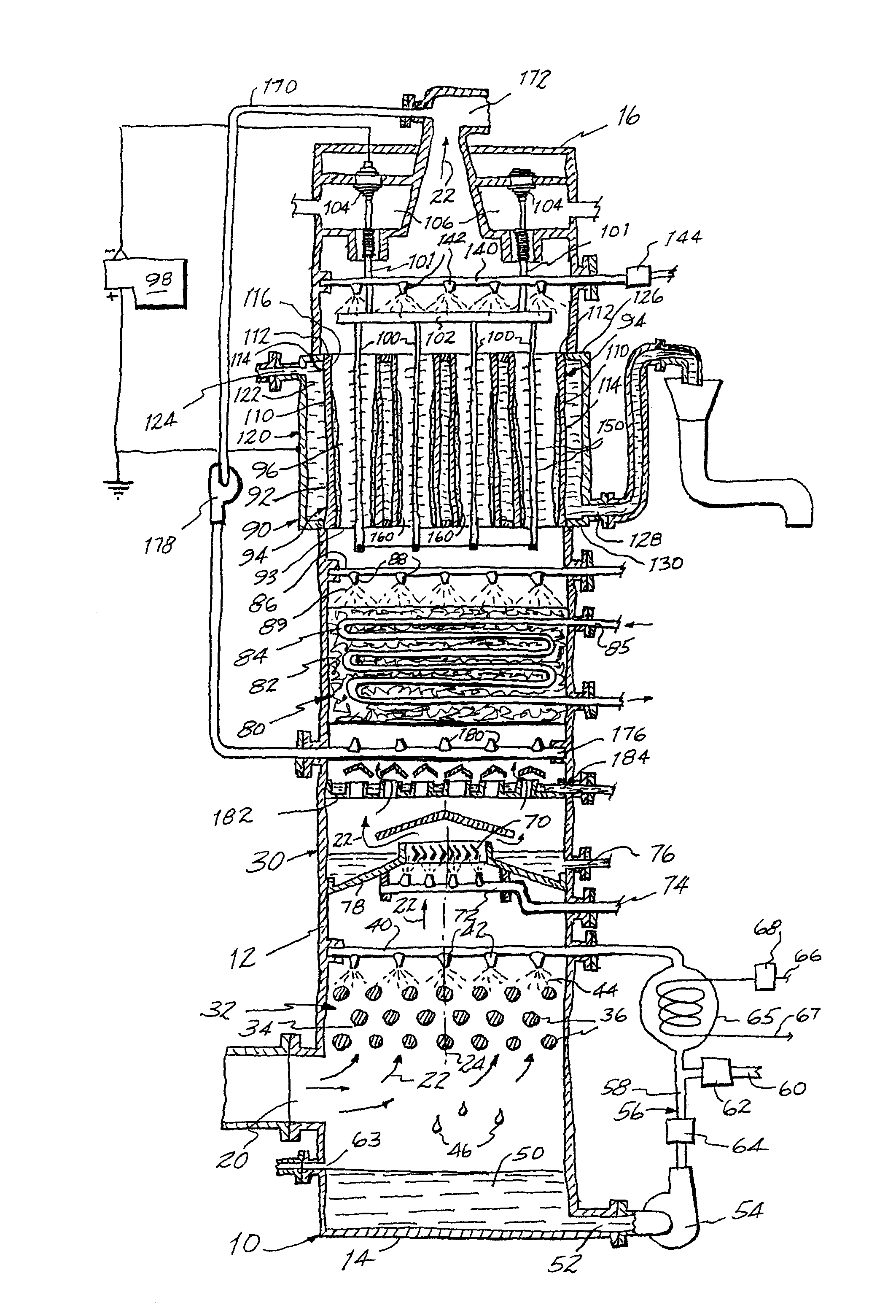 Apparatus and method for removing mercury from a gas stream