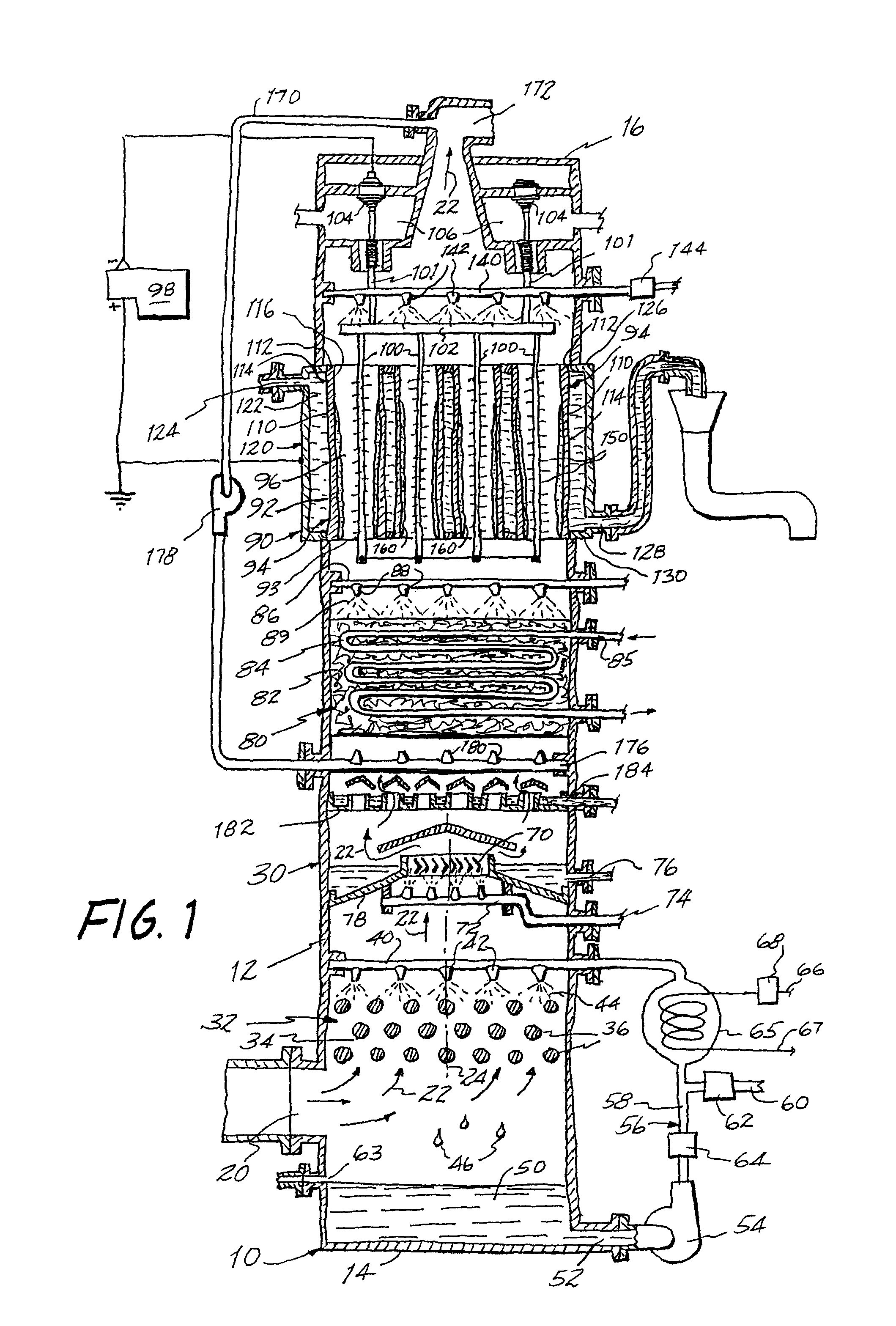 Apparatus and method for removing mercury from a gas stream