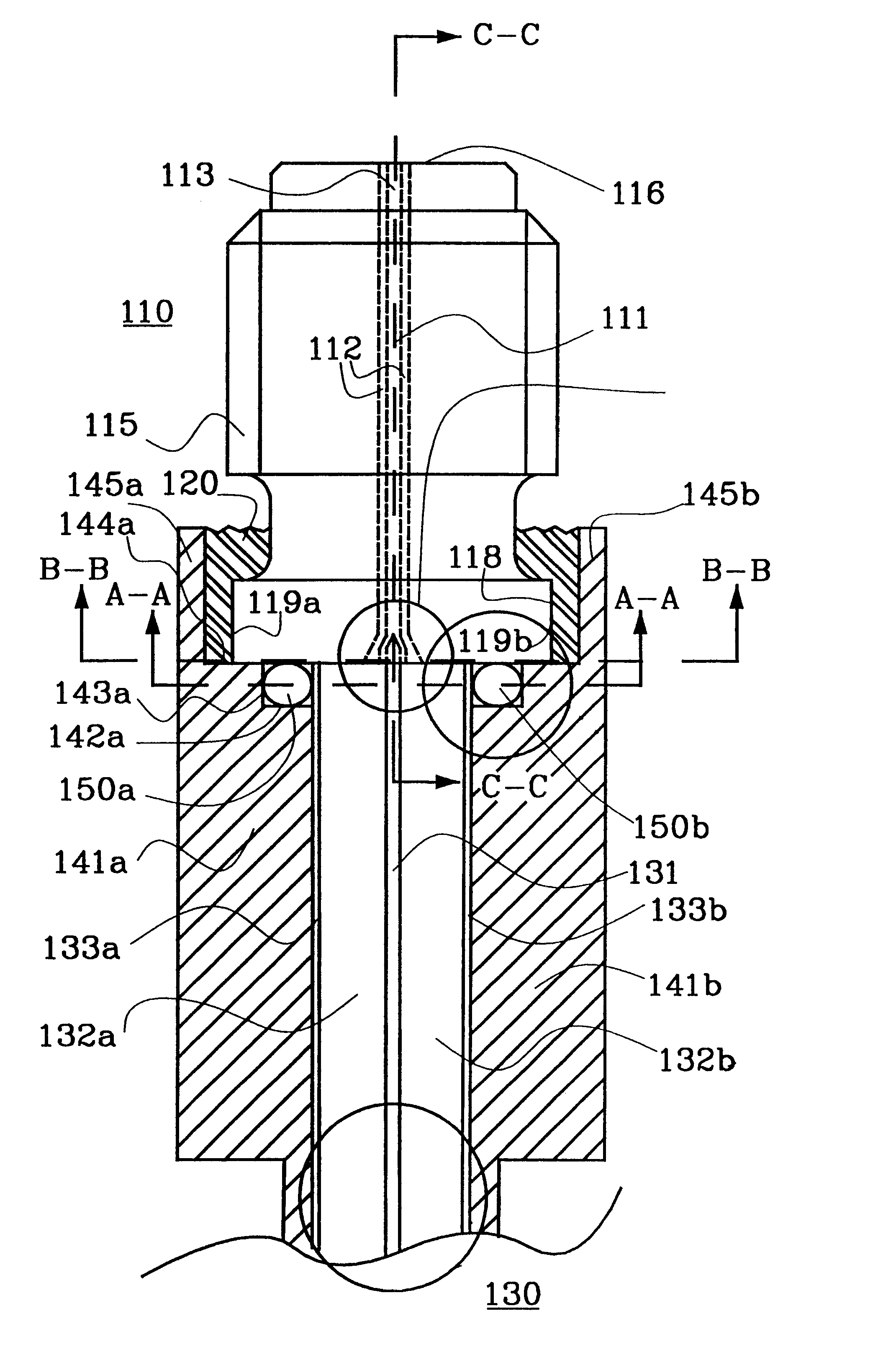 Apparatus for connecting transmissions paths
