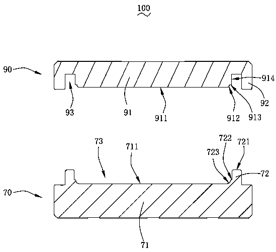 Processing mould and processing method of inverted glass plate