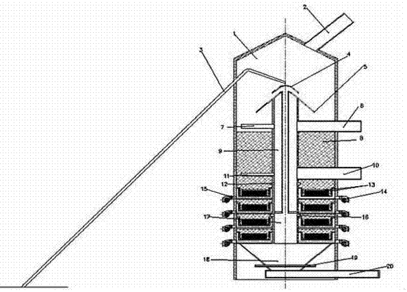Multi-angle, multi-layer, 360-degree air supply sinter cooling tower