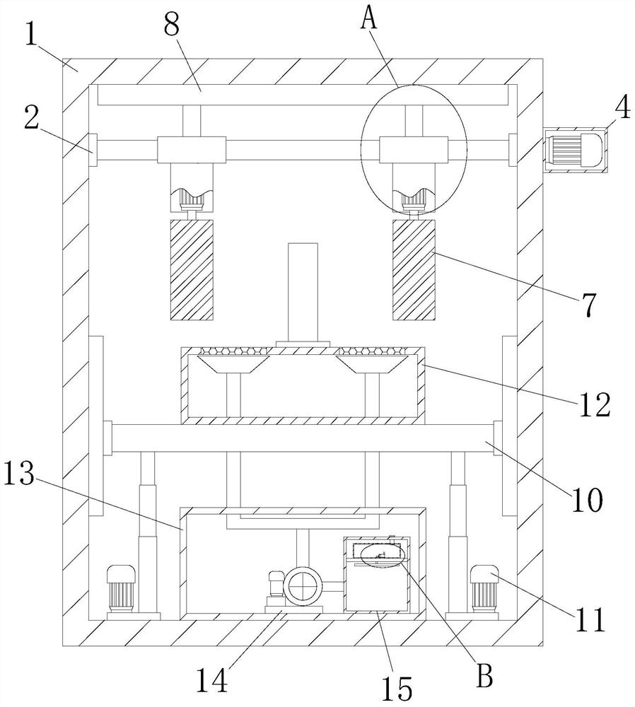 Semiconductor wafer thinning device with dust treatment function