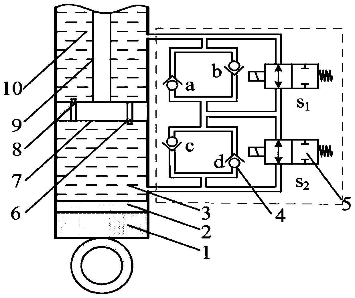 Fuzzy switching control method for electric control system for damping multi-mode semi-active suspension
