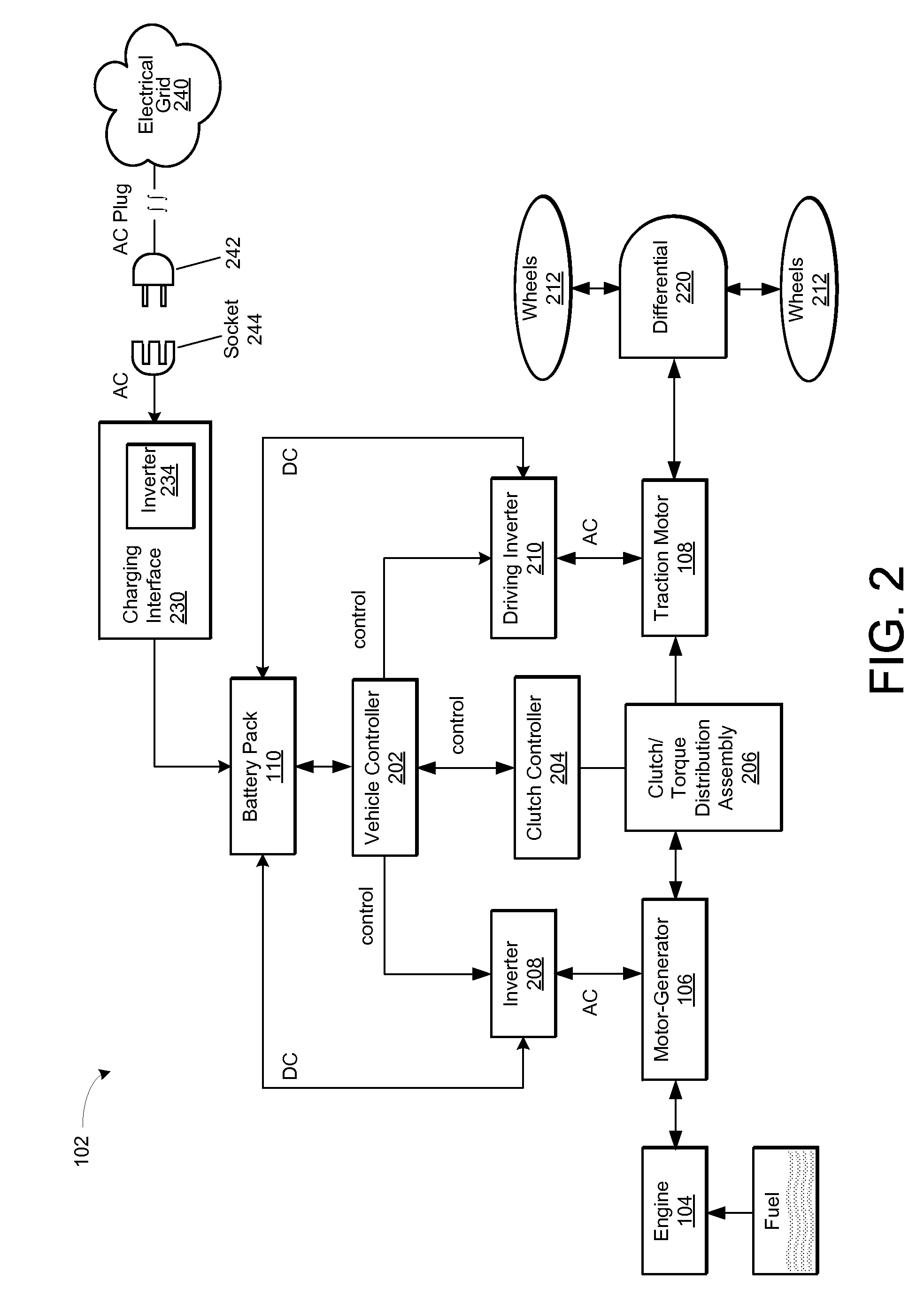 Hybrid Vehicle Having Engagable Clutch Assembly Coupled Between Engine And Traction Motor