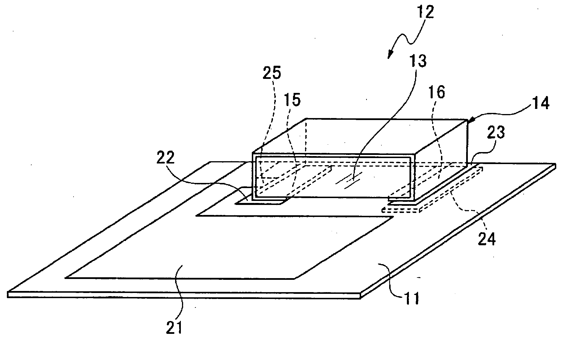 Surface mount antenna, and an antenna element mounting method