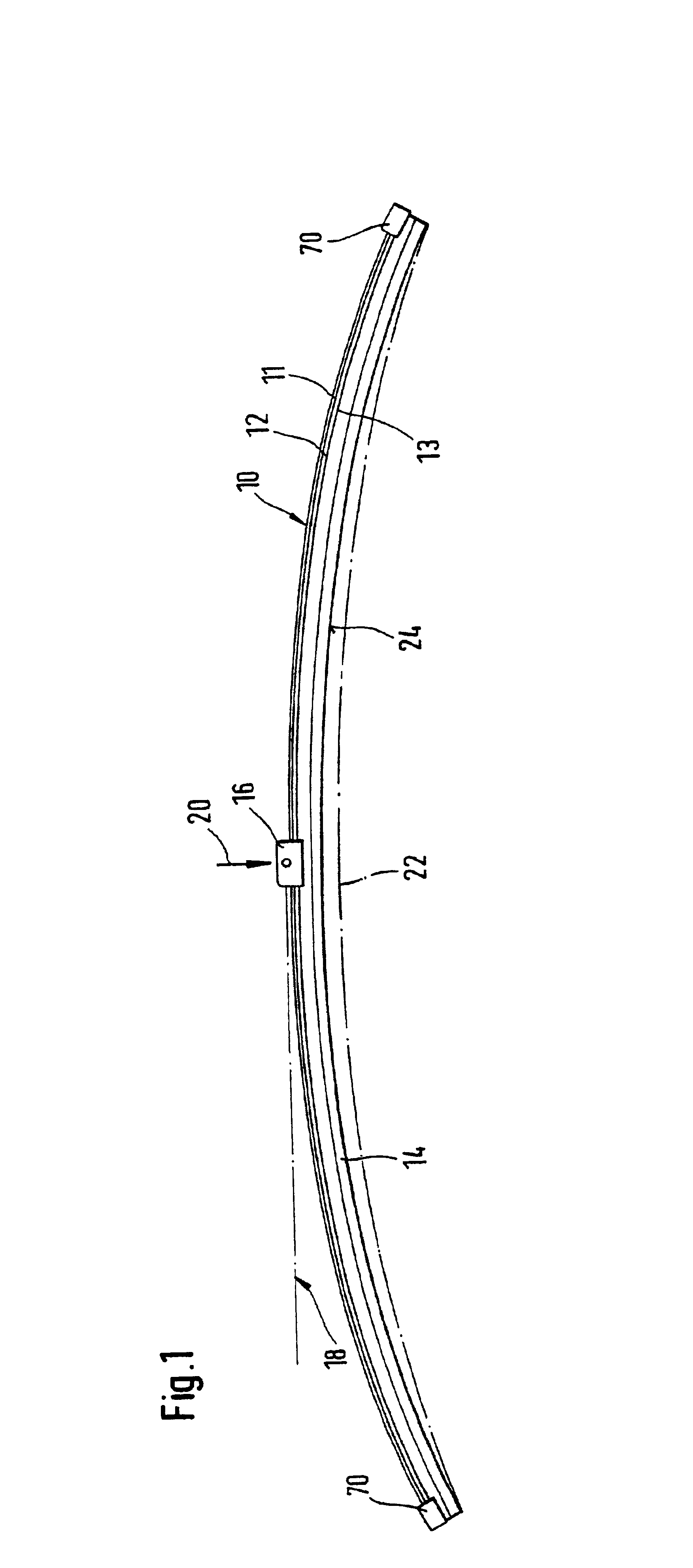 Wiper blade with wiper strip to carrier element attachment means