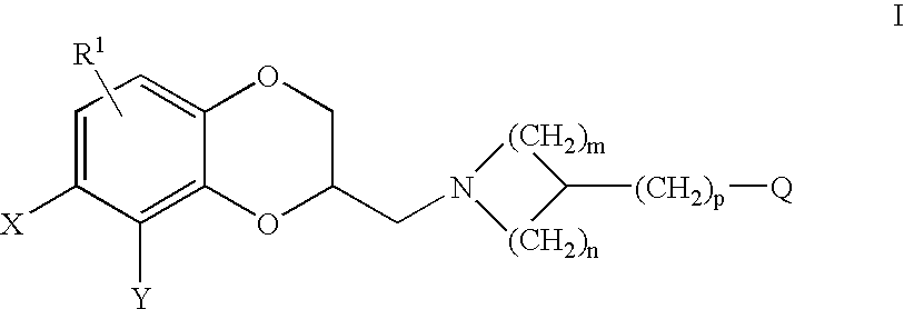 Antidepressant azaheterocyclylmethyl derivatives of heterocycle-fused benzodioxans