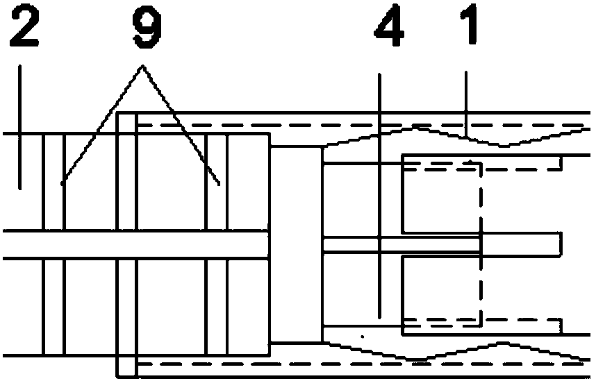 Energy-dissipating support of folded steel plates constrained by inner and outer double casings