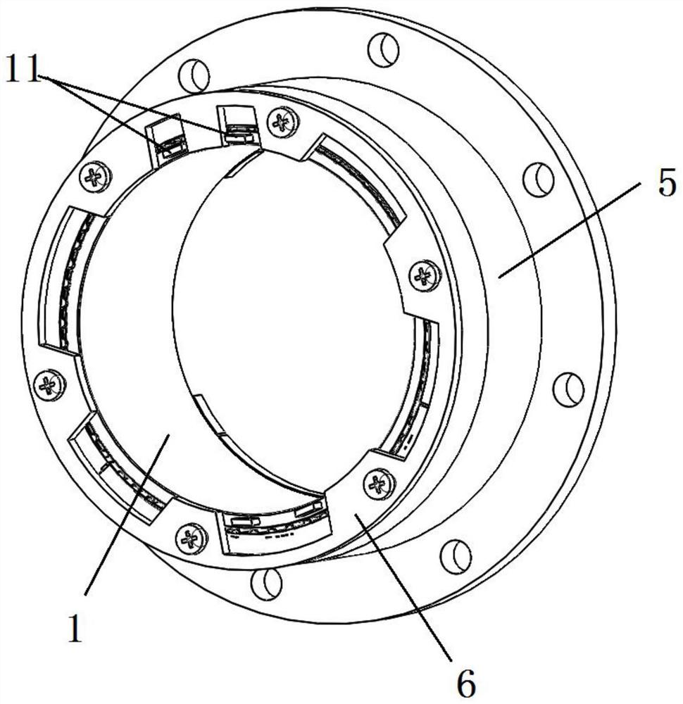 Radial gas bearing for gas suspension blower and assembly method of radial gas bearing