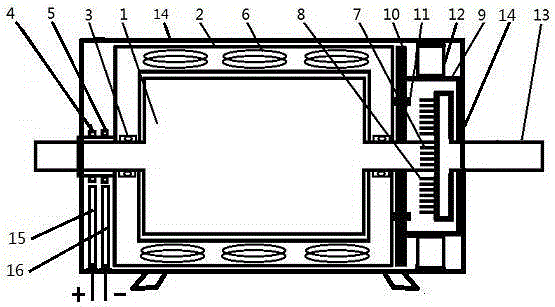 Double-rotor stepless speed-reducing generator