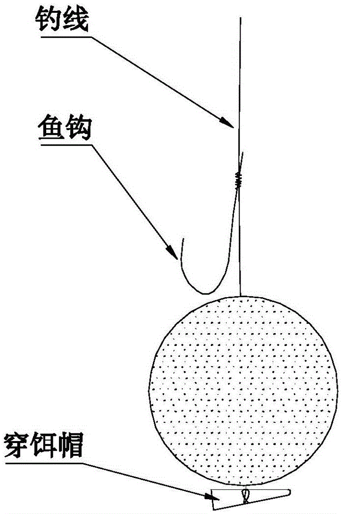 Pelleted fish bait feed and preparation method thereof