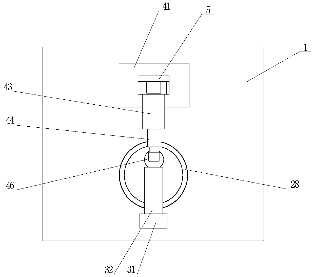 A glass column side slotting device