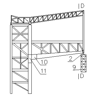 Method for regulating internal force of overhanging steel structure root member