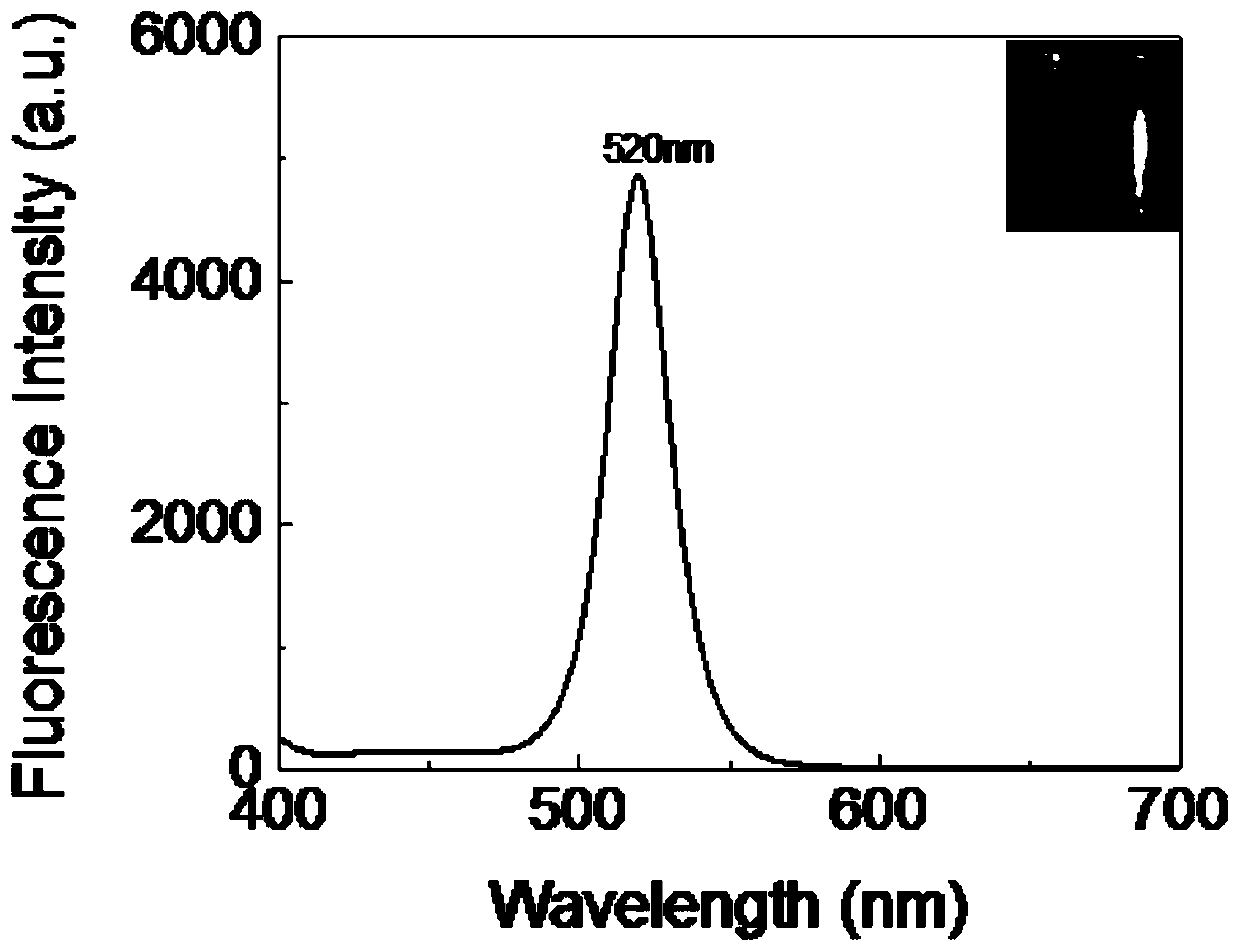Method for solid-phase synthesis of green fluorescent perovskite