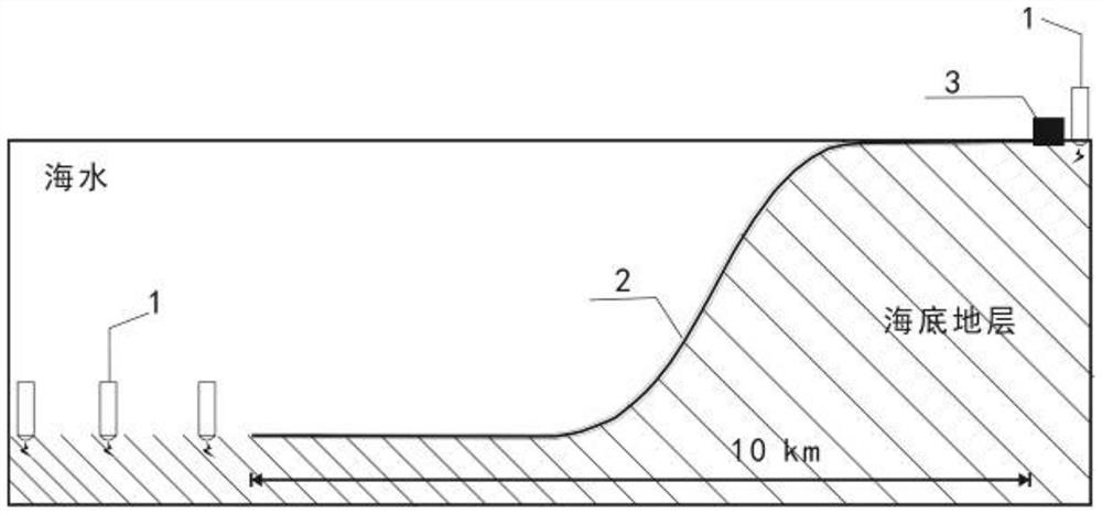 Optical fiber multi-channel seismic system for detecting stratum transverse wave velocity structure in extremely shallow sea area