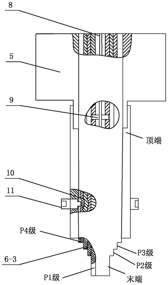 Flexible telescopic drill rod mechanism special for leap device